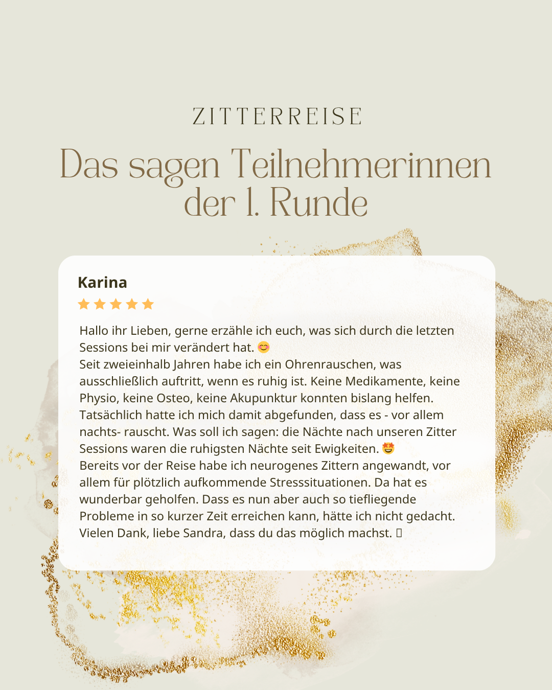 "Zitterreise" - Dein Körper kennt den Weg! | Gruppenreise